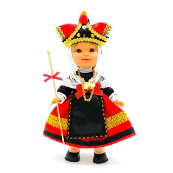 Poupée de collection de 25 cm. robe régionale typique Segovia (Segovia), fabriquée en Espagne par Folk Crafts Dolls. (SKU: 217) 1