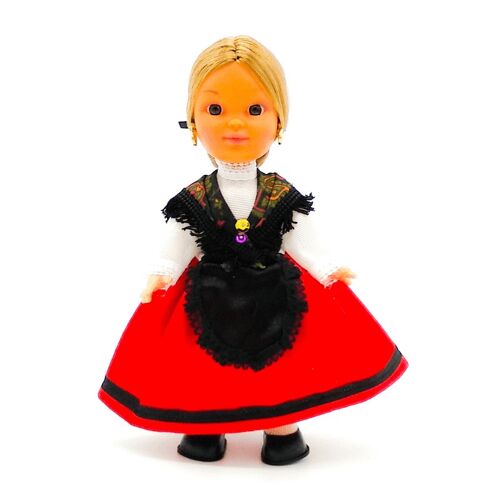 Muñeca de colección de 25 cm. vestido regional típico Conquense (Cuenca), fabricada en España por Folk Artesanía Muñecas. (SKU: 224)