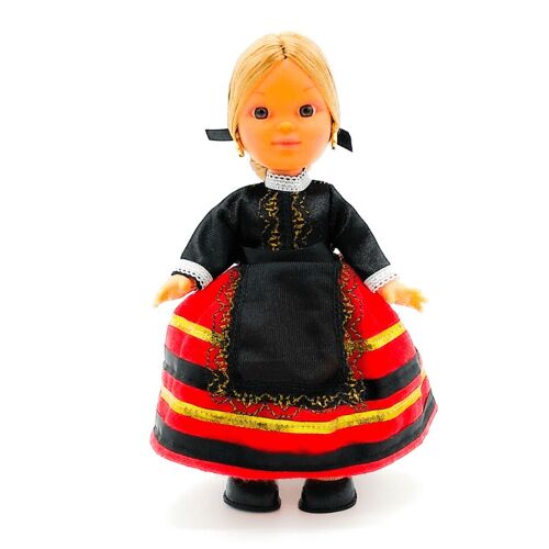 Muñeca de colección de 25 cm. vestido regional típico Soriana (Soria), fabricada en España por Folk Artesanía Muñecas. (SKU: 238)