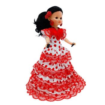 Poupée Sintra de 40 cm avec robe régionale andalouse Flamenco édition spéciale limitée. Fabriqué en Espagne. (SKU : 402FBR) 4