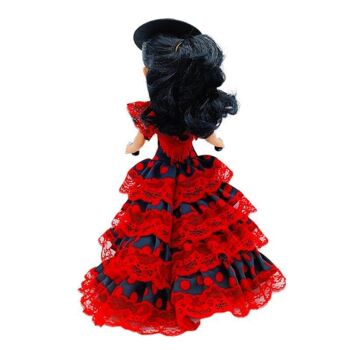 Poupée Sintra de 40 cm avec robe régionale andalouse Flamenco édition spéciale limitée. Fabriqué en Espagne. (SKU : 402SNR) 6