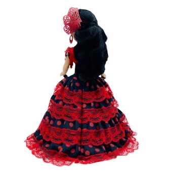 Poupée Sintra de 40 cm avec robe régionale andalouse Flamenco édition spéciale limitée. Fabriqué en Espagne. (SKU : 402NNR) 5