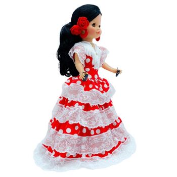Poupée Sintra de 40 cm avec robe régionale andalouse Flamenco édition spéciale limitée. Fabriqué en Espagne. (SKU : 402FRB) 3