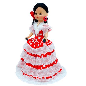 Poupée Sintra de 40 cm avec robe régionale andalouse Flamenco édition spéciale limitée. Fabriqué en Espagne. (SKU : 402FRB) 4