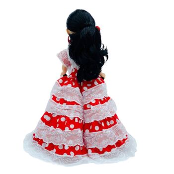 Poupée Sintra de 40 cm avec robe régionale andalouse Flamenco édition spéciale limitée. Fabriqué en Espagne. (SKU : 402FRB) 5