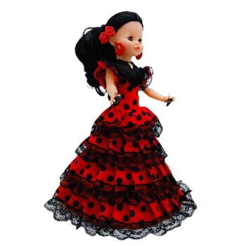 Poupée Sintra de 40 cm avec robe régionale andalouse Flamenco édition spéciale limitée. Fabriqué en Espagne. (SKU : 402FRN) 4