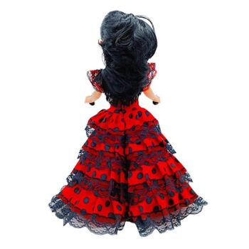 Poupée Sintra de 40 cm avec robe régionale andalouse Flamenco édition spéciale limitée. Fabriqué en Espagne. (SKU : 402FRN) 6