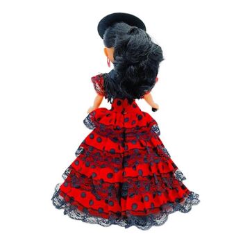 Poupée Sintra de 40 cm avec robe régionale andalouse Flamenco édition spéciale limitée. Fabriqué en Espagne. (SKU : 402SRN) 6