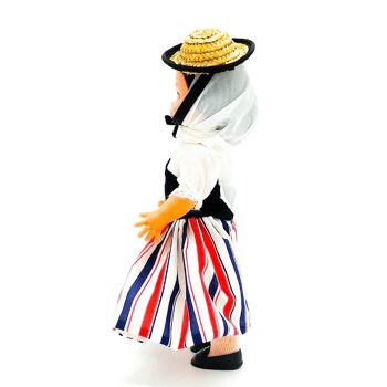 Poupée de collection de 35 cm. robe régionale typique de Lanzaroteña (Lanzarote), fabriquée en Espagne par Folk Crafts Dolls. (SKU : 330) 2