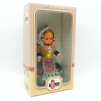 Poupée de collection de 35 cm. robe régionale typique Salmantina Charra (Salamanque), fabriquée en Espagne par Folk Crafts Dolls. (SKU: 314) 4
