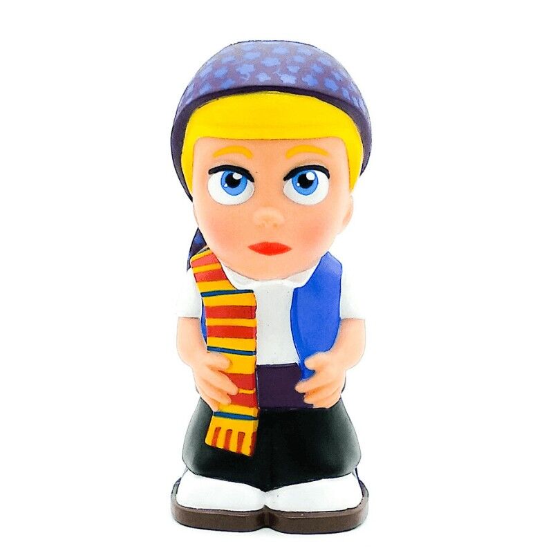 Ninot Fallero Valenziano salvadanaio 17 cm collezione Fallas Folk Crafts di alta qualità - Gilet blu (SKU: 2007M AZ)