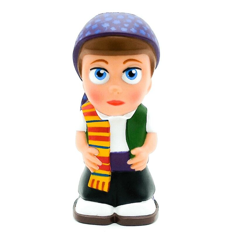 Ninot Fallero Valenziano salvadanaio 17 cm collezione Fallas Folk Crafts di alta qualità - Gilet verde (SKU: 2007M VD)