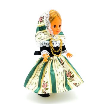 Poupée de collection de 35 cm. Robe typique de la Majorque régionale Fiesta (Majorque), fabriquée en Espagne par Folk Artesanía Muñecas. (SKU : 306F) 2