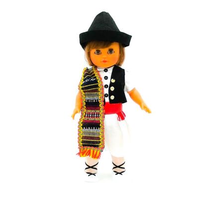 Muñeca de colección de 35 cm. vestido regional típico Murciano Huertano Murcia fabricada en España por Folk Artesanía Muñecas. (SKU: 308MH)