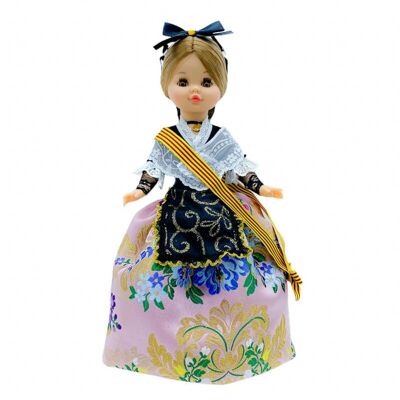 Muñeca Sintra de 40 cm con vestido regional Catalana (Cataluña) edición especial limitada. Fabricada en España. - Muñeca colección completa (SKU: 403)