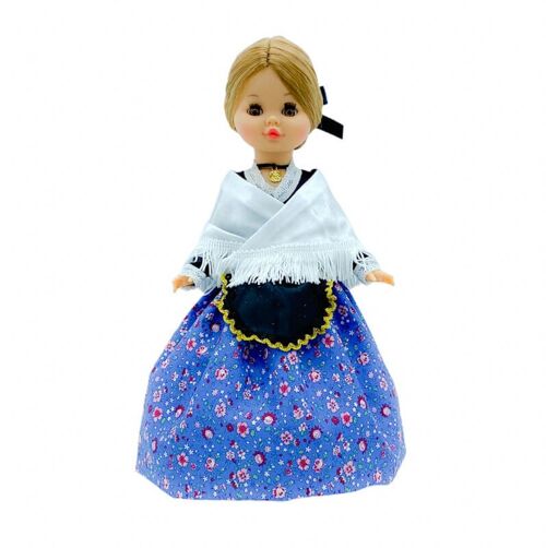 Muñeca Sintra de 40 cm con vestido regional Aragonesa Baturra (Aragón) edición especial limitada. Fabricada en España. - Muñeca colección completa (SKU: 425)