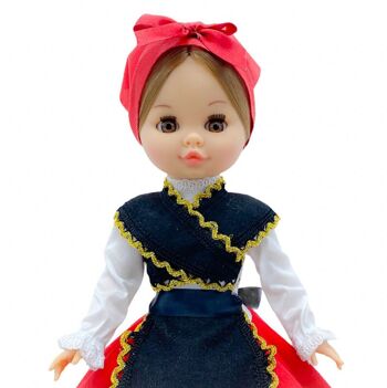 Poupée Sintra de 40 cm avec robe régionale galicienne (Galice) édition spéciale limitée. Fabriqué en Espagne. - Collection complète de poupées (SKU : 404) 2