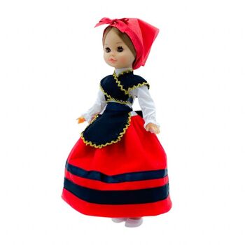 Poupée Sintra de 40 cm avec robe régionale galicienne (Galice) édition spéciale limitée. Fabriqué en Espagne. - Collection complète de poupées (SKU : 404) 4