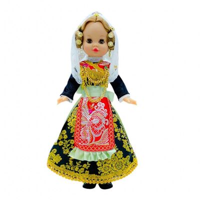 Muñeca Sintra de 40 cm con vestido regional Charra Salmantina (Salamanca) edición especial limitada. Fabricada en España. - Muñeca colección completa (SKU: 414)