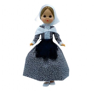 Bambola Sintra di 40 cm con abito regionale Aldeana Vasca Casera (Paesi Baschi) edizione speciale limitata. Fatto in Spagna. - Collezione completa di bambole (SKU: 411A)