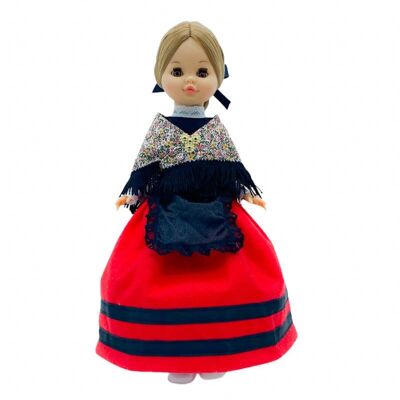 40 cm Sintra doll with typical Riojana regional dress La Rioja special limited edition. Made in Spain. - Doll complete collection (SKU: 423)