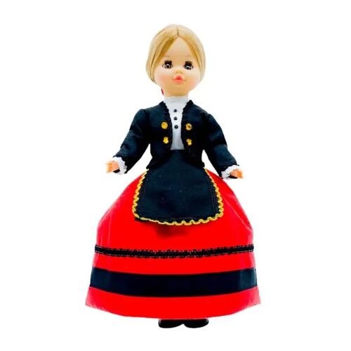 Muñeca Sintra de 40 cm con vestido regional típico Montañesa Cantabria edición especial limitada. Fabricada en España. - Muñeca colección completa (SKU: 419)