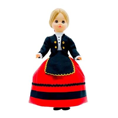 Poupée Sintra de 40 cm avec robe régionale typique Montañesa Cantabria édition spéciale limitée. Fabriqué en Espagne. - Collection complète de poupées (SKU : 419)