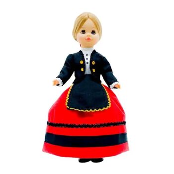 Poupée Sintra de 40 cm avec robe régionale typique Montañesa Cantabria édition spéciale limitée. Fabriqué en Espagne. - Collection complète de poupées (SKU : 419) 1