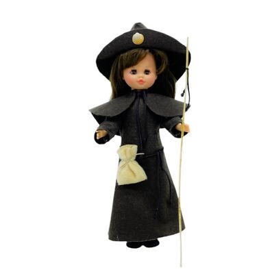 Muñeca Sintra de 40 cm con vestido regional típico peregrina camino de Santiago (Galicia) edición especial limitada. Fabricada en España. - Muñeca colección completa (SKU: 441)
