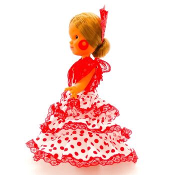 Poupée de collection de 25 cm. Robe régionale typique andalouse ou flamenca, fabriquée en Espagne par Folk Crafts Dolls. (SKU: 202NBR) 2