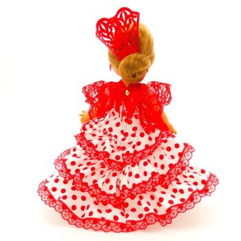 Poupée de collection de 25 cm. Robe régionale typique andalouse ou flamenca, fabriquée en Espagne par Folk Crafts Dolls. (SKU: 202NBR) 3