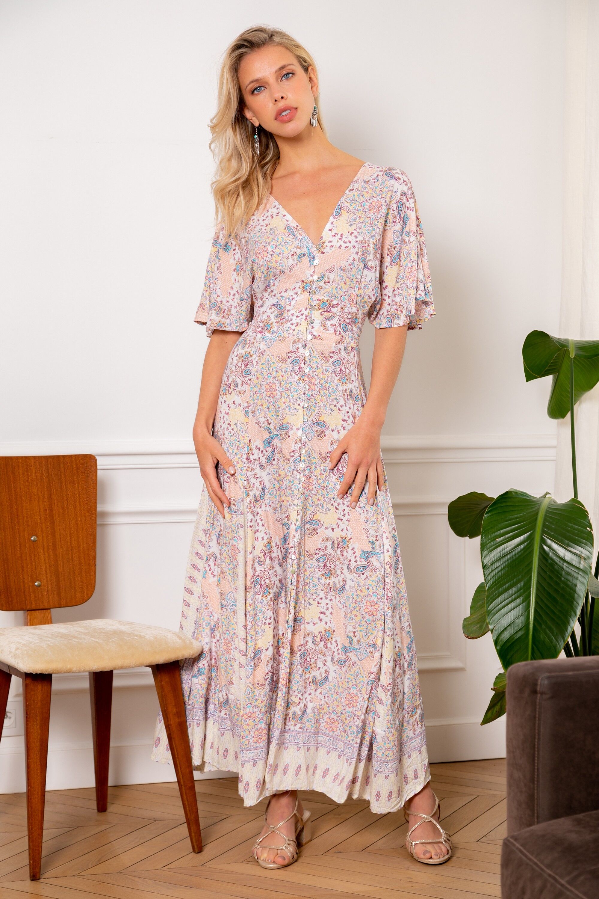 Robe longue outlet cintrée