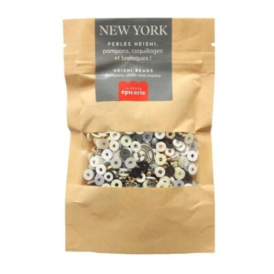 Mix of heishi beads and charms - New York