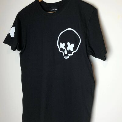 Cross eyed skull t-shirt , black