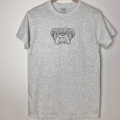 Geometric bulldog t-shirt , blush