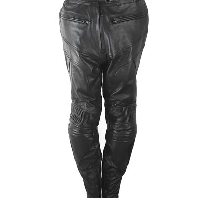 KENROD Pantalón de Piel con Protecciones Moto Pantalon de Motocicleta con Protección
