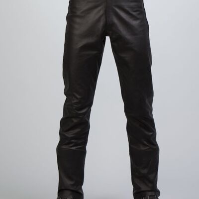 KENROD Leather trousers with pockets 100% genuine leather