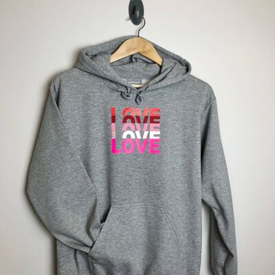 Love text hoodie , white