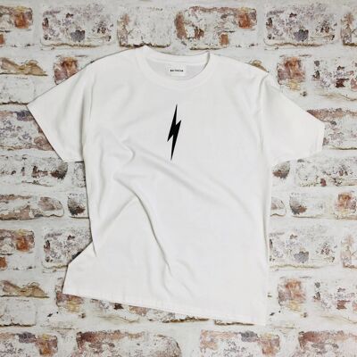 Monochrome lightning bolt t-shirt unisex fit tee shirt , Berry