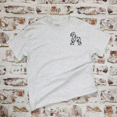 Origami Gorilla t-shirt , silver