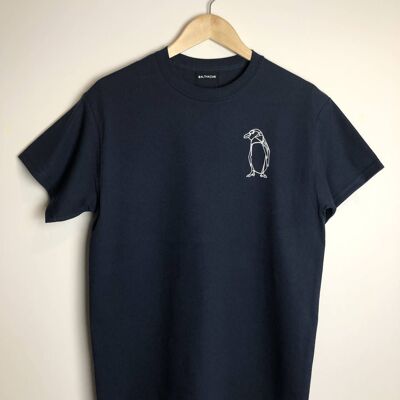 Origami penguin t-shirt , mid grey