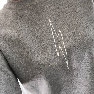 Outline lightning bolt sweatshirt , Grey