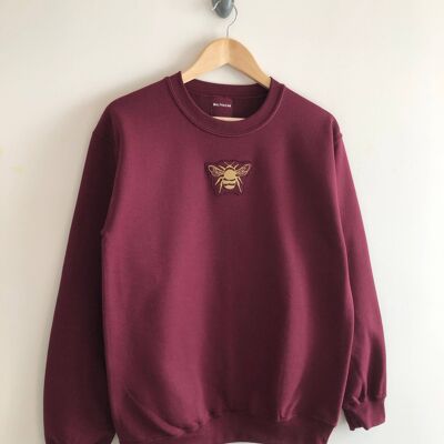 Rose gold bee sweatshirt , white