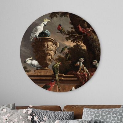 Wall circle The menagerie of Melchior d'Hondecoeter - 75cm - wall circle