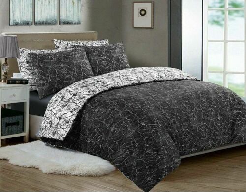 Hotel Quality Duvet Cover Sets 100% Egyptian Cotton Quilt Covers Bedding Set with Pillowcases. - Double , Marble