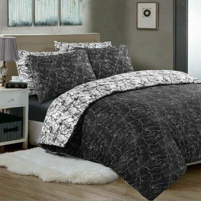 Hotel Quality Duvet Cover Sets 100% Egyptian Cotton Quilt Covers Bedding Set with Pillowcases. - Double , Marble