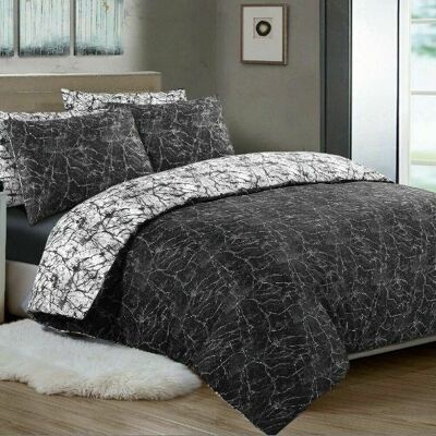 Hotel Quality Duvet Cover Sets 100% Egyptian Cotton Quilt Covers Bedding Set with Pillowcases. - King , Marble