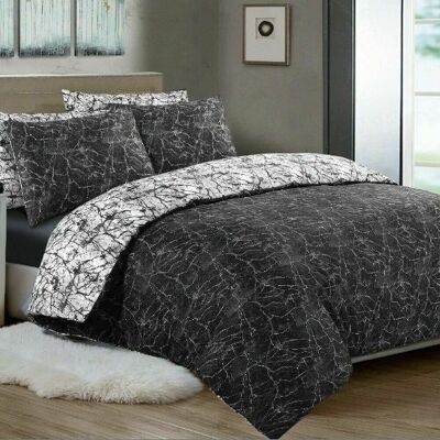 Hotel Quality Duvet Cover Sets 100% Egyptian Cotton Quilt Covers Bedding Set with Pillowcases. - Super King , Marble