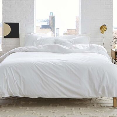 Mayfair Duvet Cover Set 400 Thread Count 100% Egyptian Cotton Quilt Covers Bedding Sets - King - Satin 600 Thread Count , White