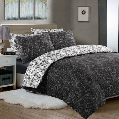 Printed Duvet Cover with Pillowcases 100% Cotton Double King Super King Size Bedding Sets - King , King